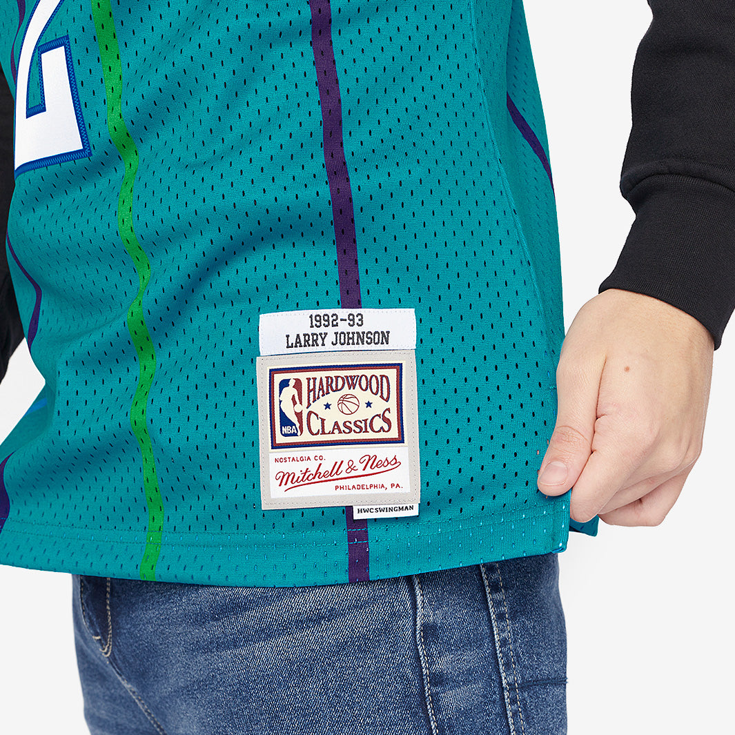 Camisola Charlotte Hornets Larry Johnson Swingman - foto 5