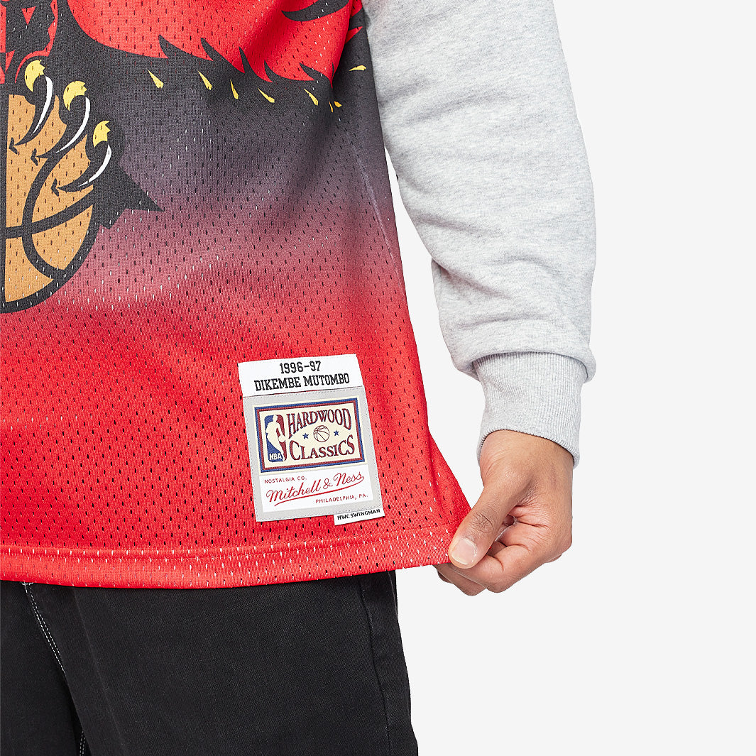Camisola Atlanta Hawks Dikembe Mutombo 96-97 Swingman - foto 4