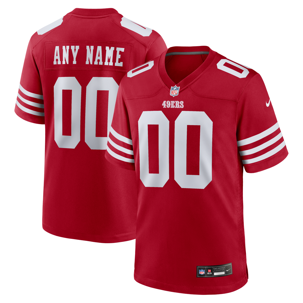 San Francisco 49ers Custom Game Jersey Scarlet - photo 10