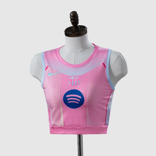 Top Curto Barcelona Edição Especial Rosa - Feminina