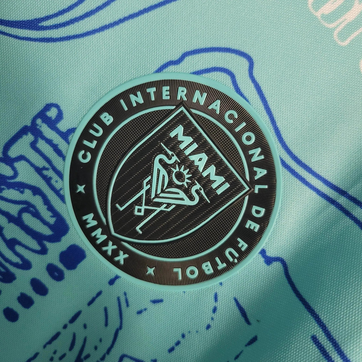 Inter Miami Training Jersey 2023/24 - Sky Blue Sketch Print - photo 3