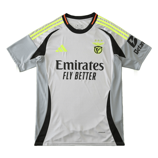 Camisola Benfica Alternativa 24/25 - Cinzenta e Verde Lima