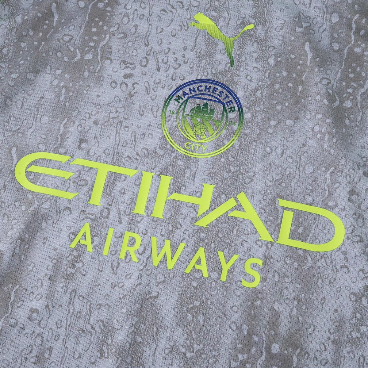 Manchester City Away Jersey 2025/26 - Grey And Neon Green - photo 2
