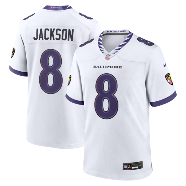 Camisola Baltimore Ravens Lamar Jackson Game Branca - foto 16