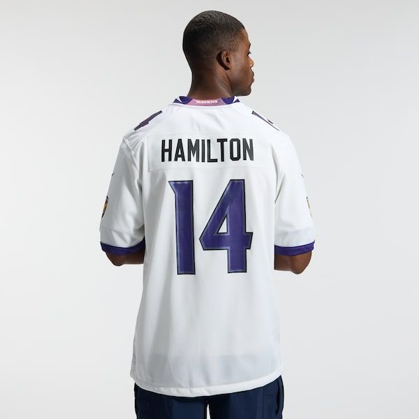 Camisola Baltimore Ravens Kyle Hamilton Game Branca - foto 4