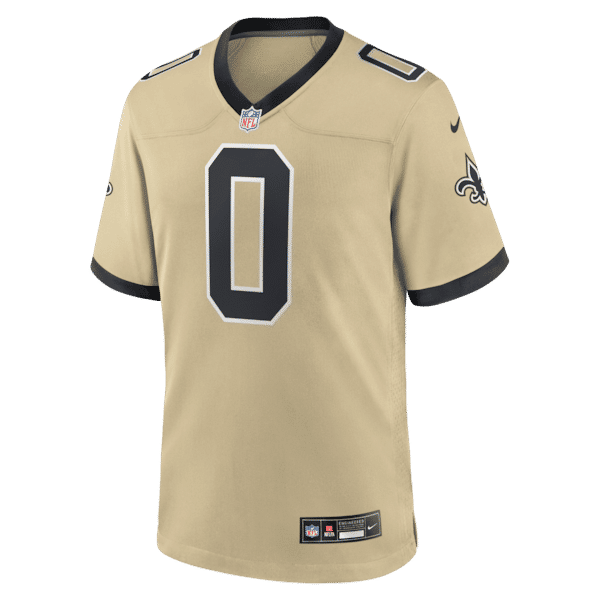 New Orleans Saints Jordyn Tyson 2026 Draft Pick No. 8 Alternate Game Jersey Gold - photo 3