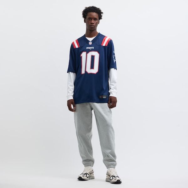 New England Patriots Drake Maye Game Jersey Navy - photo 7